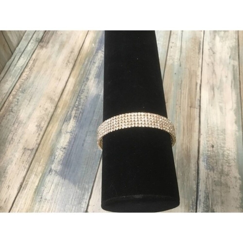 Natasha Gold Rhinestone Bracelet - Picture 2 of 4